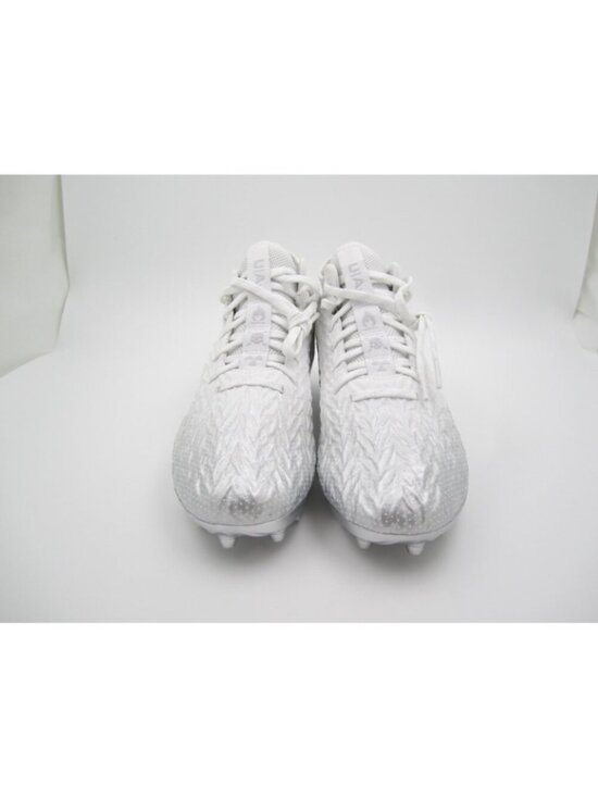 Under Armour Spotlight Clone 4.0 MC Football Cleats Men\'s 9.5 White Silver (F11)